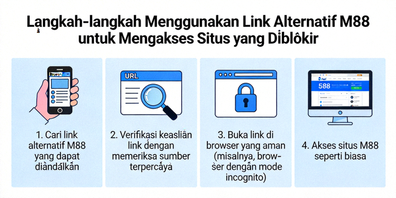 Langkah-langkah menggunakan link alternatif M88 untuk mengakses situs yang diblokir